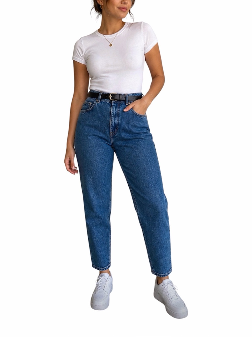 Vintage Chic Women’s Mom Jeans Straight Leg High Waist Size 14 Cotton